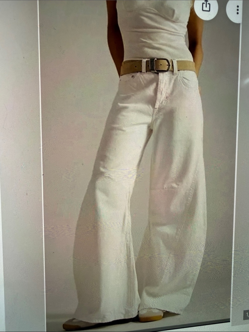 We The Free Eden High Slouchy Flare Jean
Bright White 27 NWT